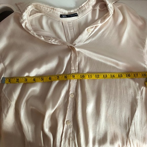 Satin Women's Button up Blouse - Picture 2 of 3